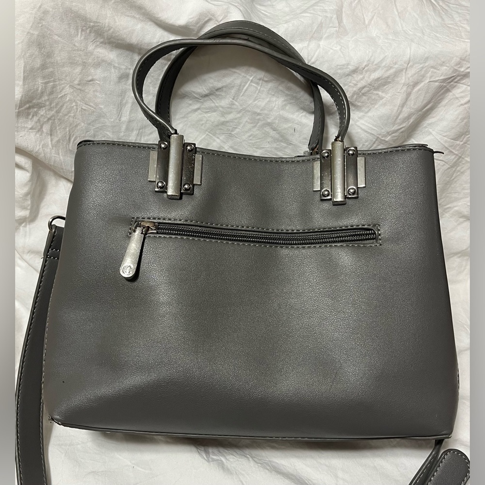 Charming Charlie Gray Purse Handbag with 2 straps, Preloved. - Picture 2 of 16
